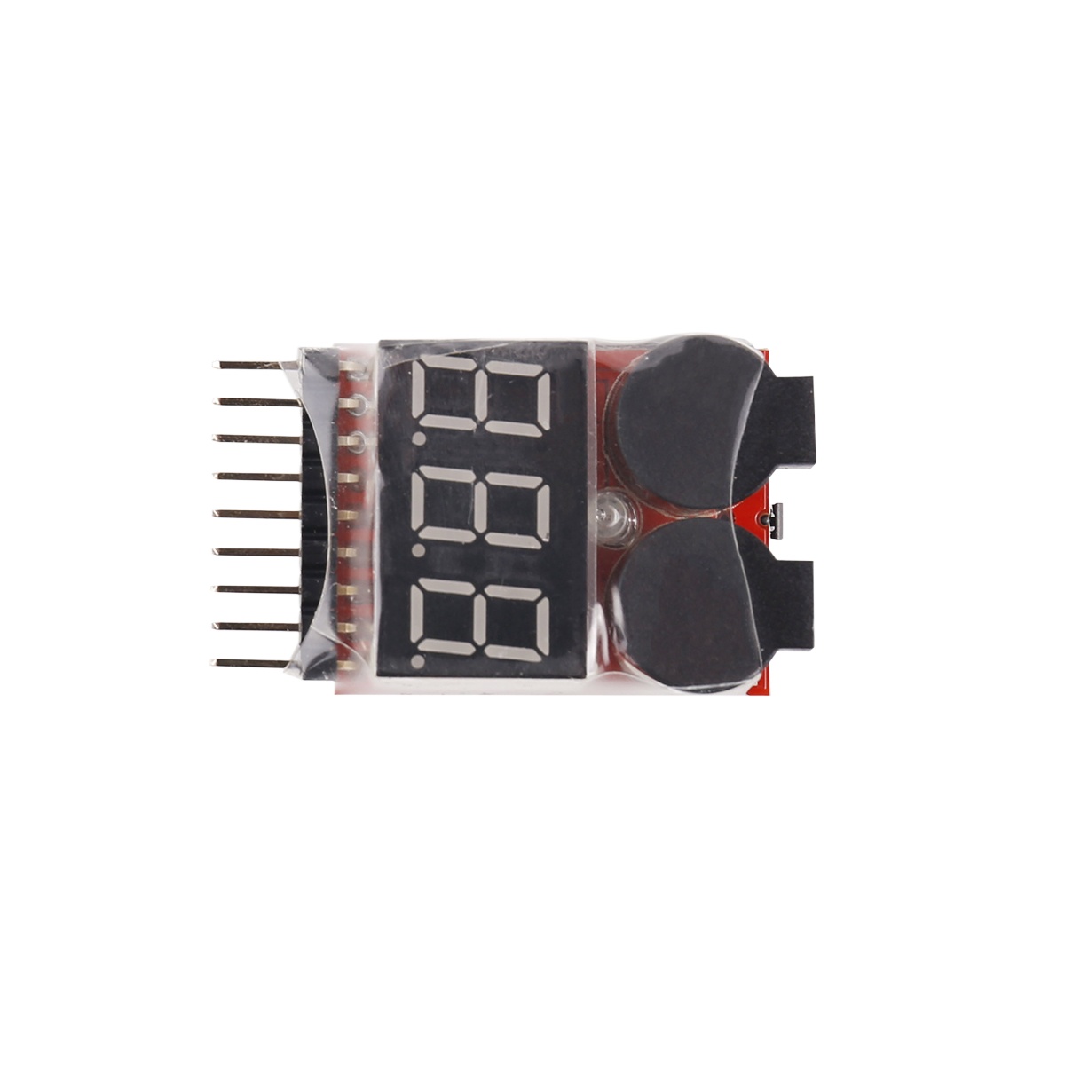 Drone Battery Voltage Checker - 1-8S リポバッテリー電圧チェッカー 大音量ダブルブザーアラーム付き LED ディスプレイ 低電圧警告機能付き