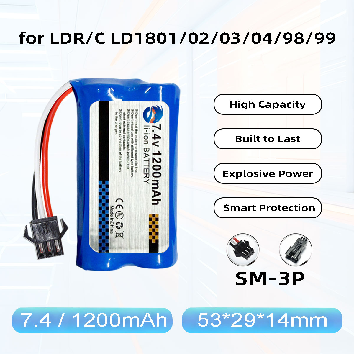 Drone Battery Li-Ion - Skymaker 2S リチウムイオンバッテリー 7.4V 1200mAh 10C