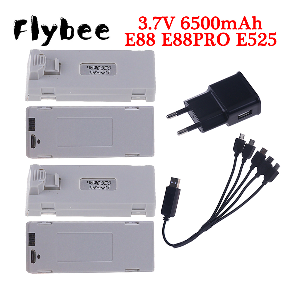 Drone Battery Lipo - Rcクワッドコプターバッテリー,e88バッテリー,オリジナル,3.7v,6500mah,e88,e88pro,e525,e99,p1,k3,p10,a13,s98用lioバッテリー