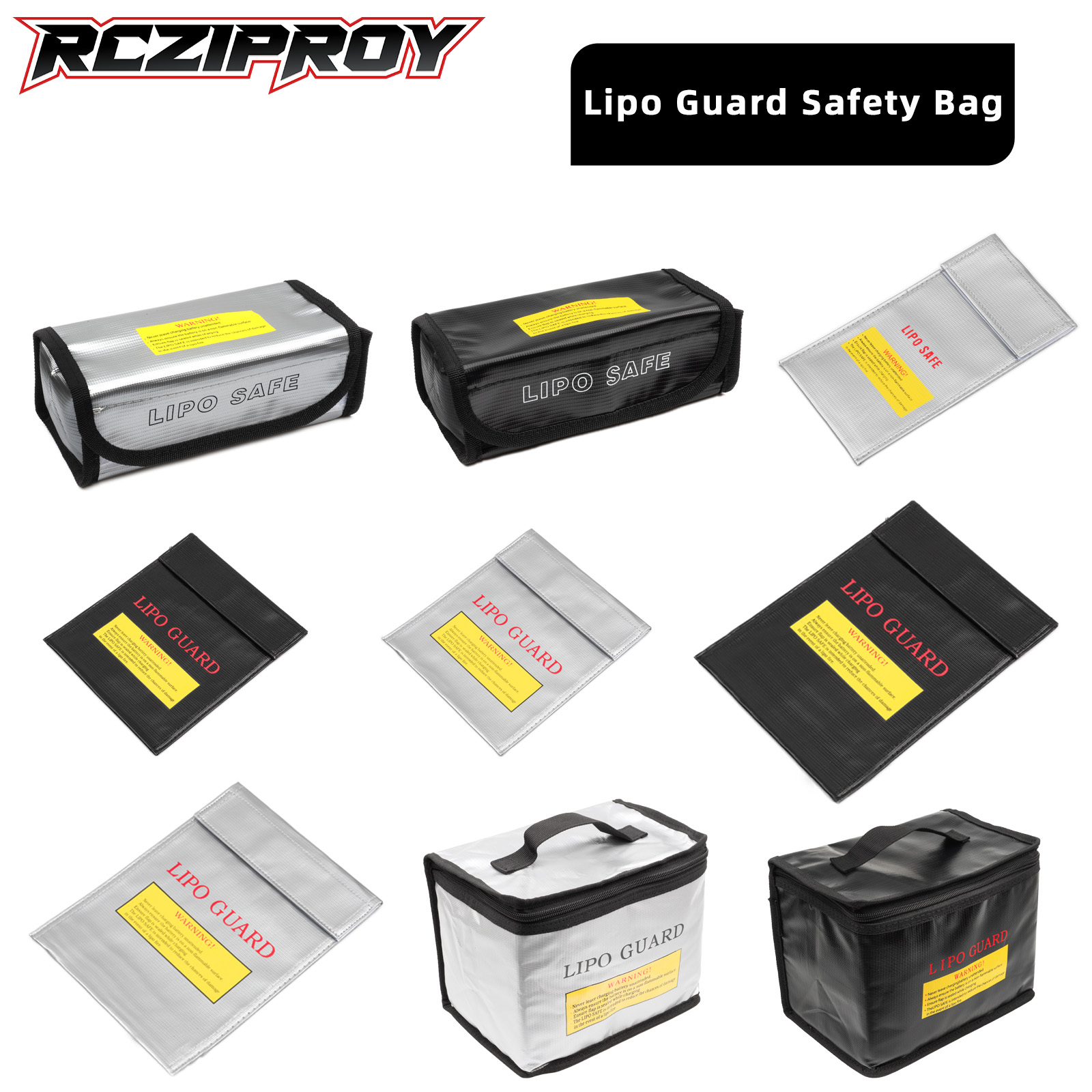 Drone Battery Bag - RCZIPROY リポバッテリー安全バッグ 耐火防爆ガードバッグ RCカー ドローンバッテリー充電保管用