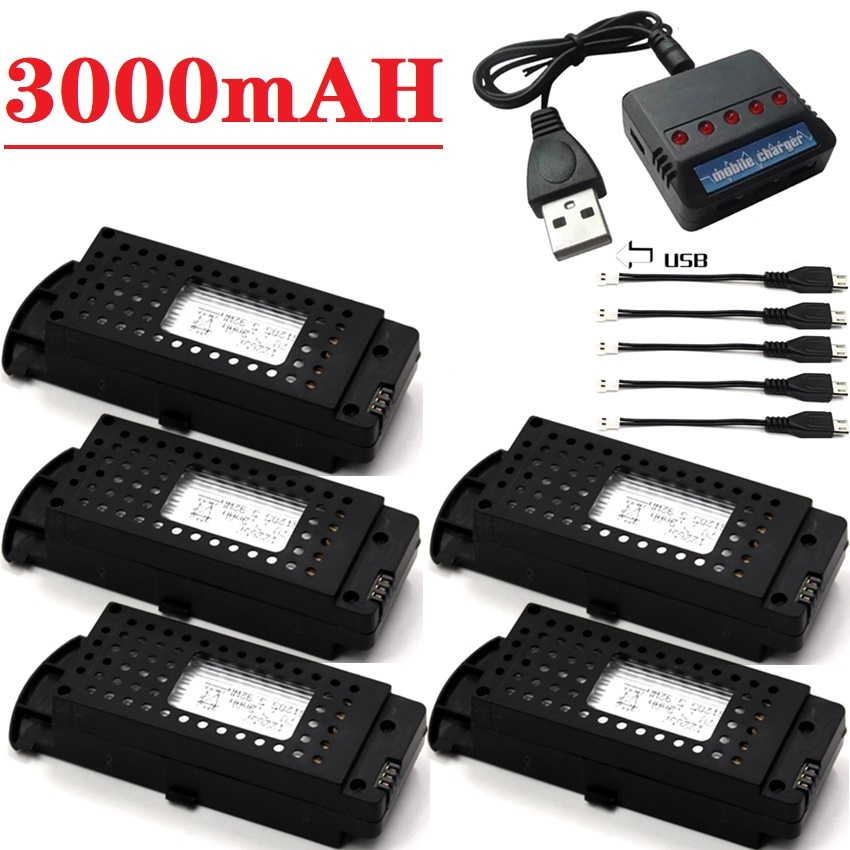 Drone Battery Li-Ion - Q6 ドローンバッテリー 3.7V 3000mAh G6 S6