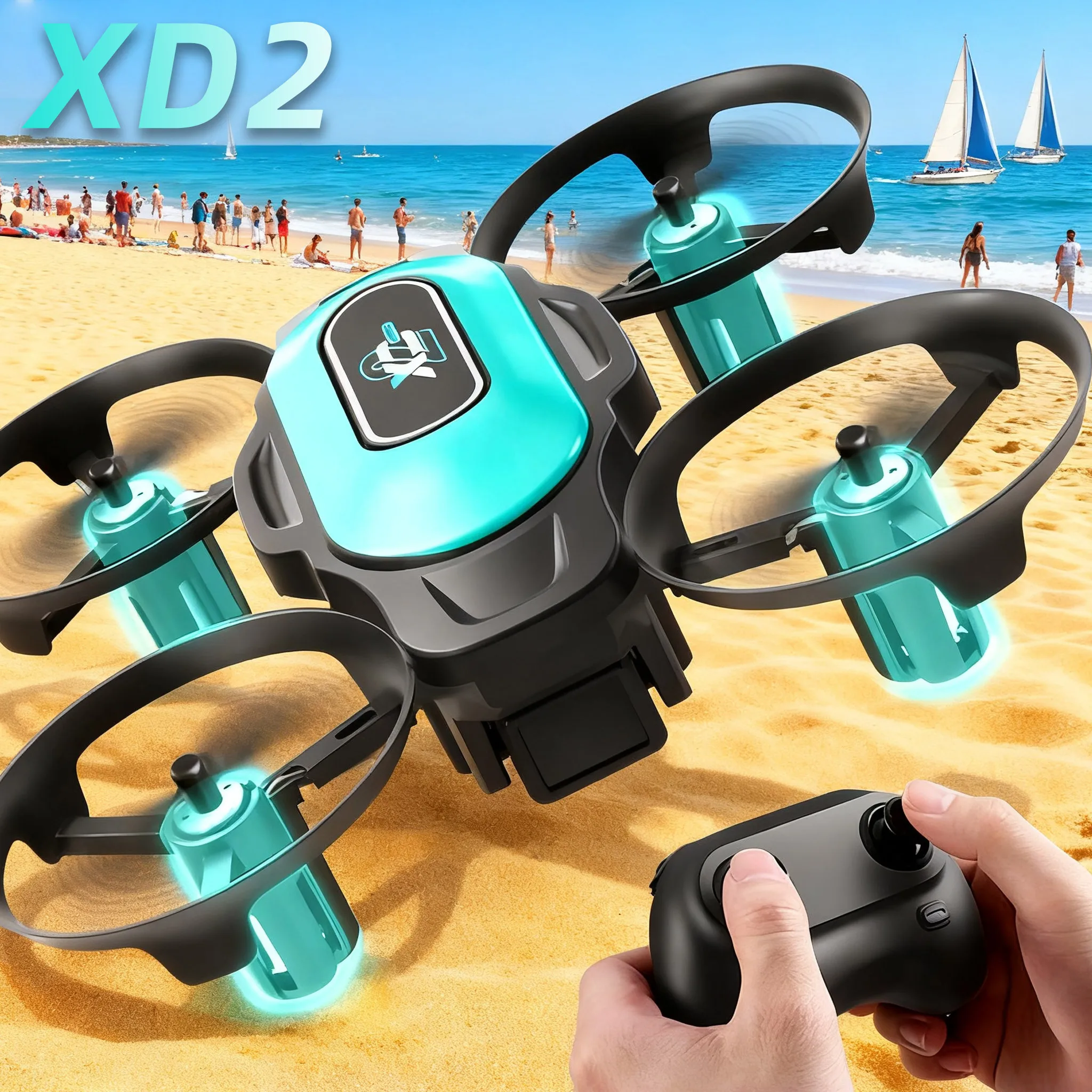 Drone Battery Box - XD2 ミニドローン、360 ° スタントフリップ、LEDナイトライト、耐衝撃性ボディ、超携帯性、簡単操作、初心者向けの素晴らしいギフト