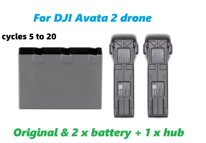 Drone Battery Li-Ion - DJI Avata 2ドローン用オリジナルインテリジェントフライトバッテリー（ハブ付き）、容量2150mAh、使用サイクル5～20回。