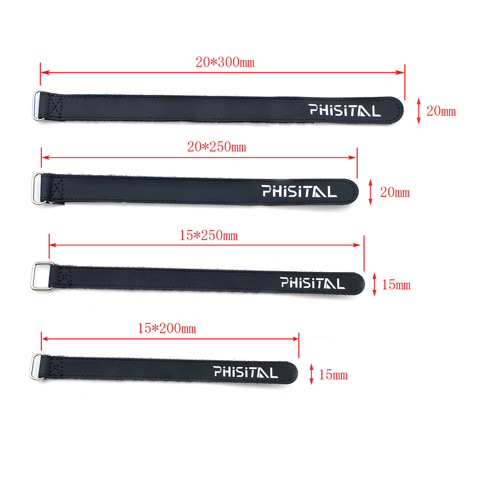 Drone Battery Strap - FPV ドローンバッテリーストラップスーパーマジックテープタイリボンベルト耐摩耗性ケーブルホルダーメタルキャッチ DIY RC ドローン FPV