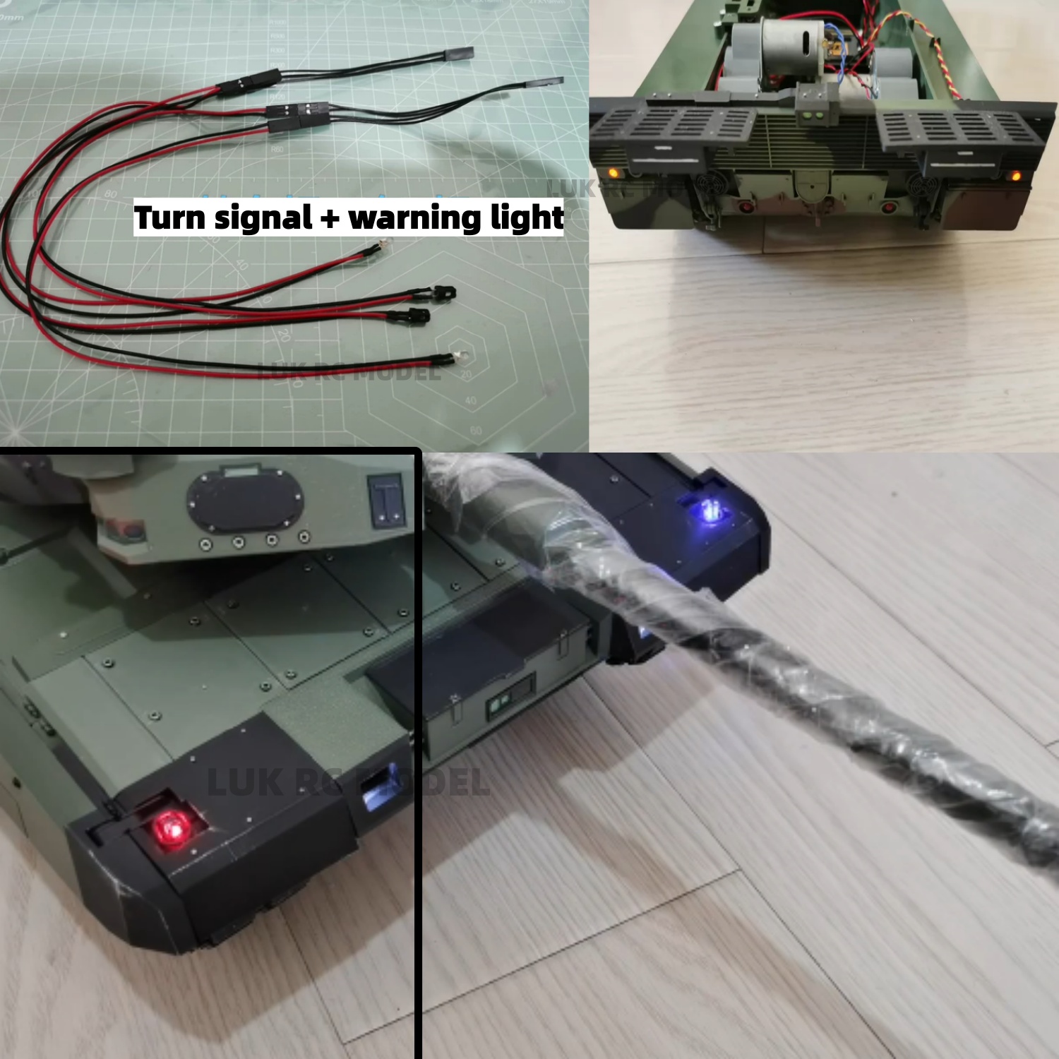Drone Battery Alarm - アップグレードされたリア照明 HL レオパード 2A6 修正 2A7