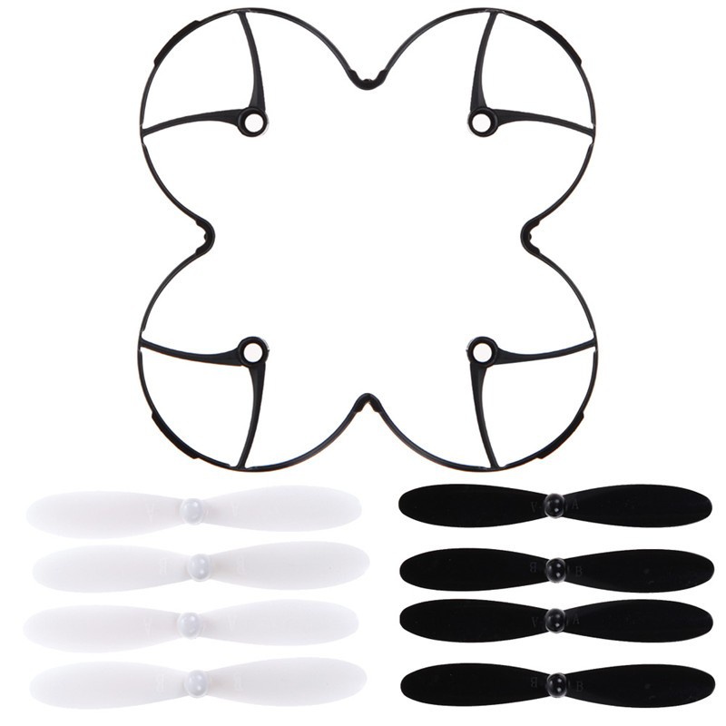 Drone Battery Case - Hubsan X4/X6 プロペラガードリング + 8 個の小道具