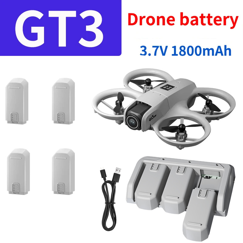 Drone Battery Li-Ion - GT3 ミニドローンバッテリー充電器オリジナル 3.7V 1800mAh バッテリー GT3/GT3