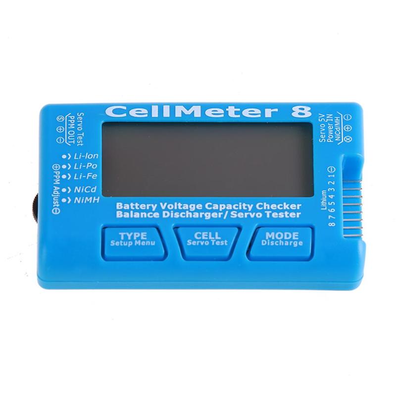 Drone Battery Voltage Checker - Cellmeter 8 デジタルバッテリーチェッカー 2S-8S Lipo テスター放電機能