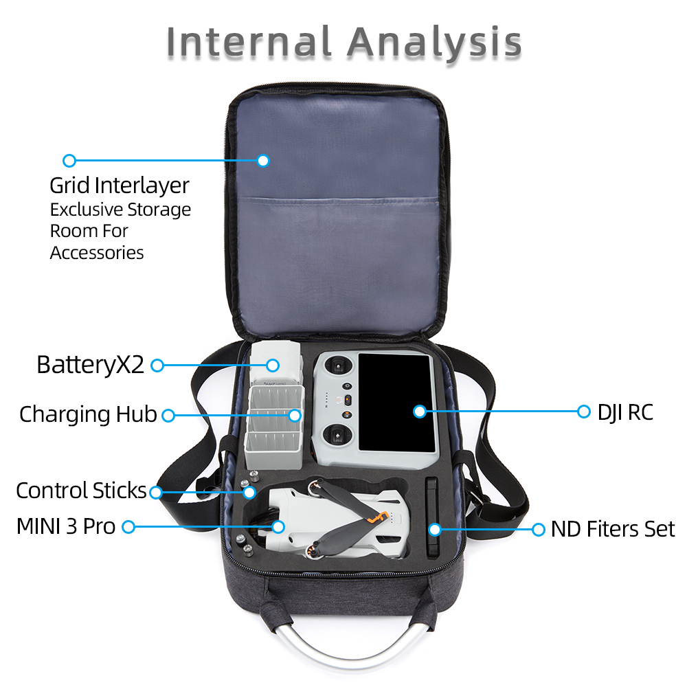 ミニ 3 収納ボックスドローンハンドバッグユニバーサルバッグ - Drone Battery Bag のレビューと価格