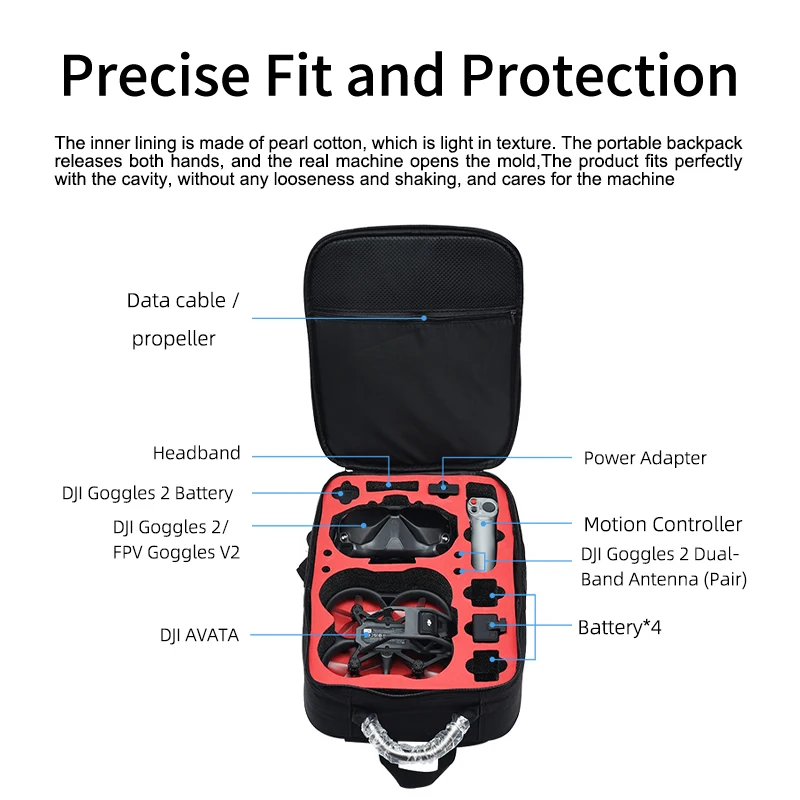 ポータブルケースバックパックナイロン防水バッグゴーグル V2 - Drone Battery Bag のレビューと価格