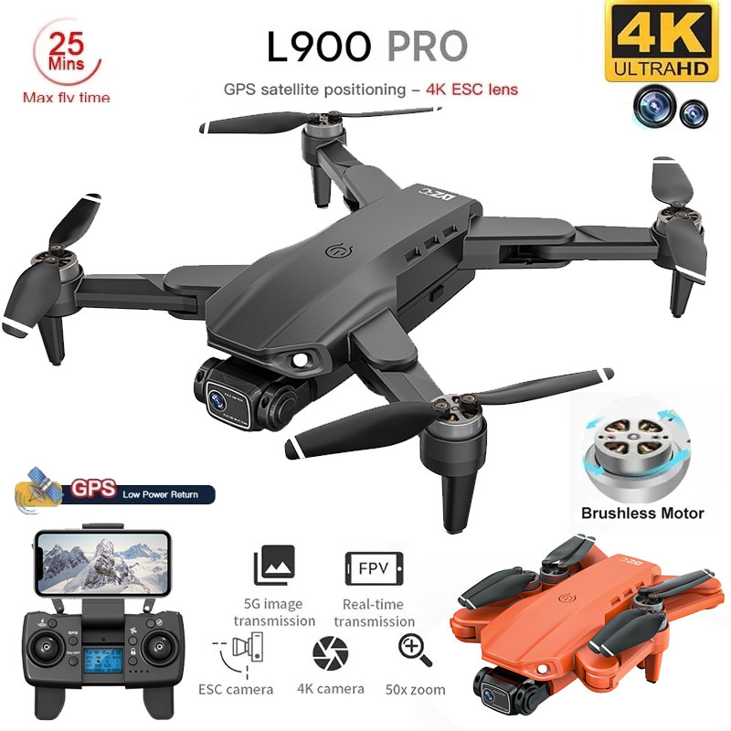 折りたたみ式ブラシレスドローンl900プロ,GPS, 4k, - Drone Battery Box のレビューと価格