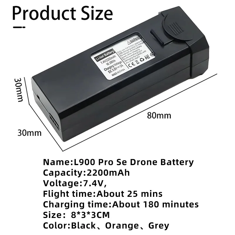 L900 Pro-ドローンバッテリー,7.4V, 2200m - Drone Battery Li-Ion のレビューと価格