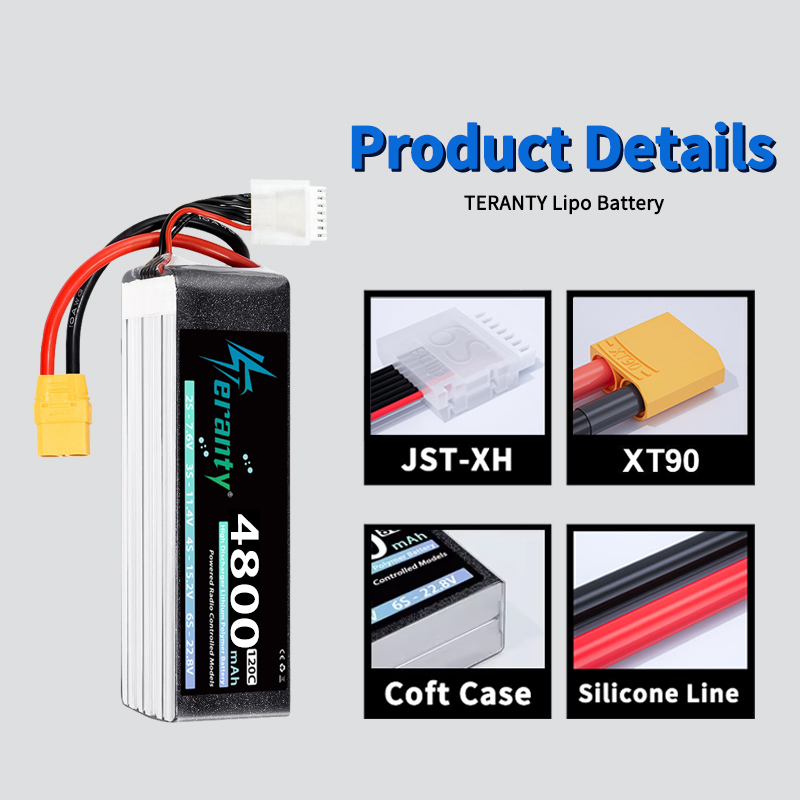 TERANTY 6S 4800mAh リポバッテリー 22. - Drone Battery Plate のレビューと価格