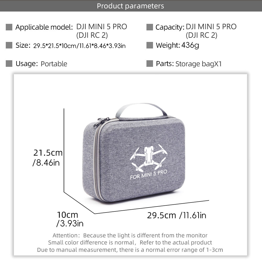 DJI Mini 5 Pro ドローン用収納キャリーケース  - Drone Battery Bag のレビューと価格