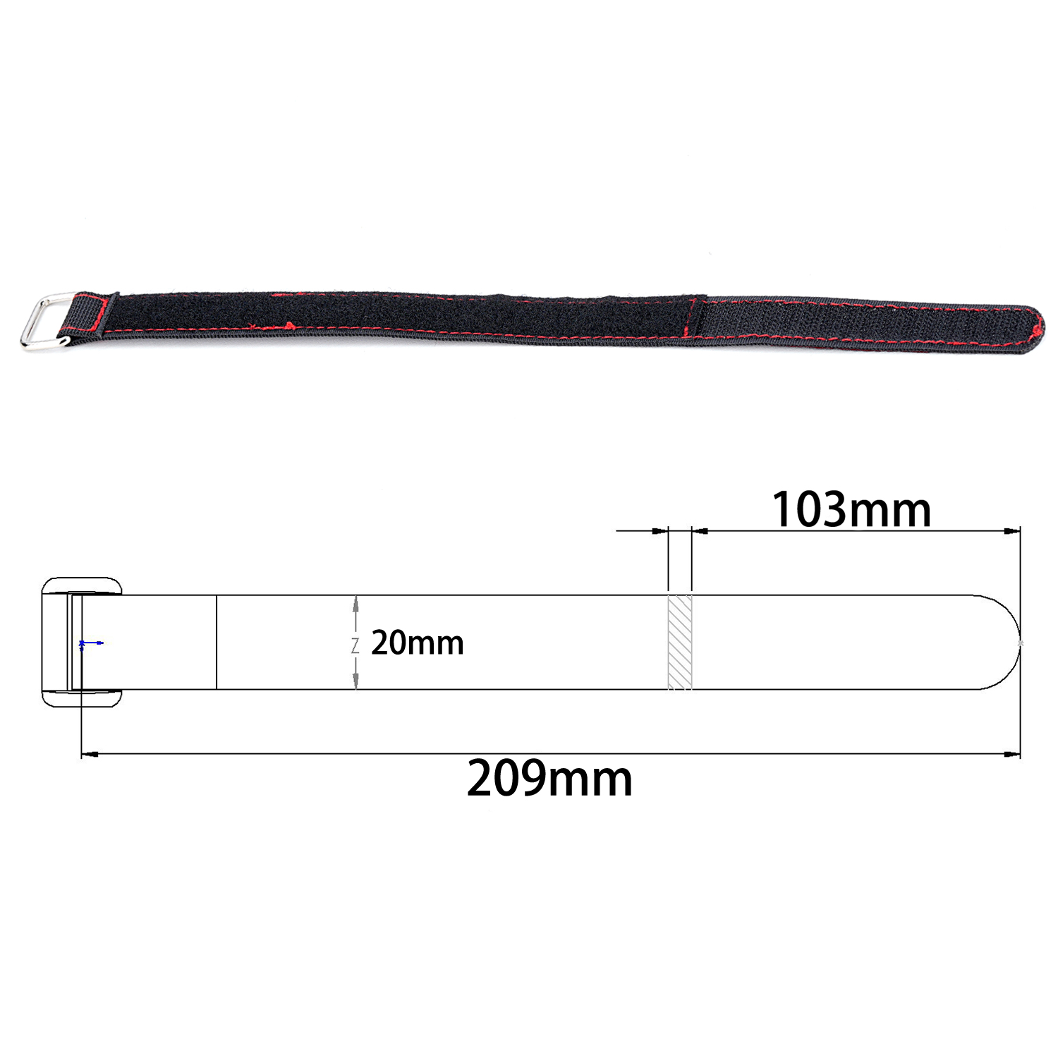TCRC 2PCS 20x300MM ケブラー製ステッチ入り - Drone Battery Strap のレビューと価格