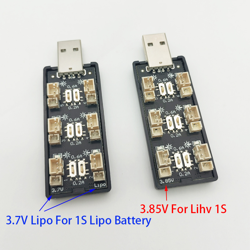 RCドローン用USBバッテリー充電器アダプター,6ch,1s - Drone Battery Balance Charger のレビューと価格