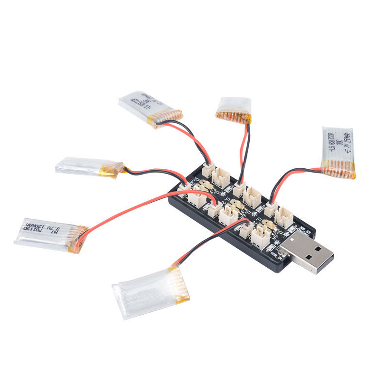 RCドローン用USBバッテリー充電器アダプター,6ch,1s - Drone Battery Balance Charger のレビューと価格