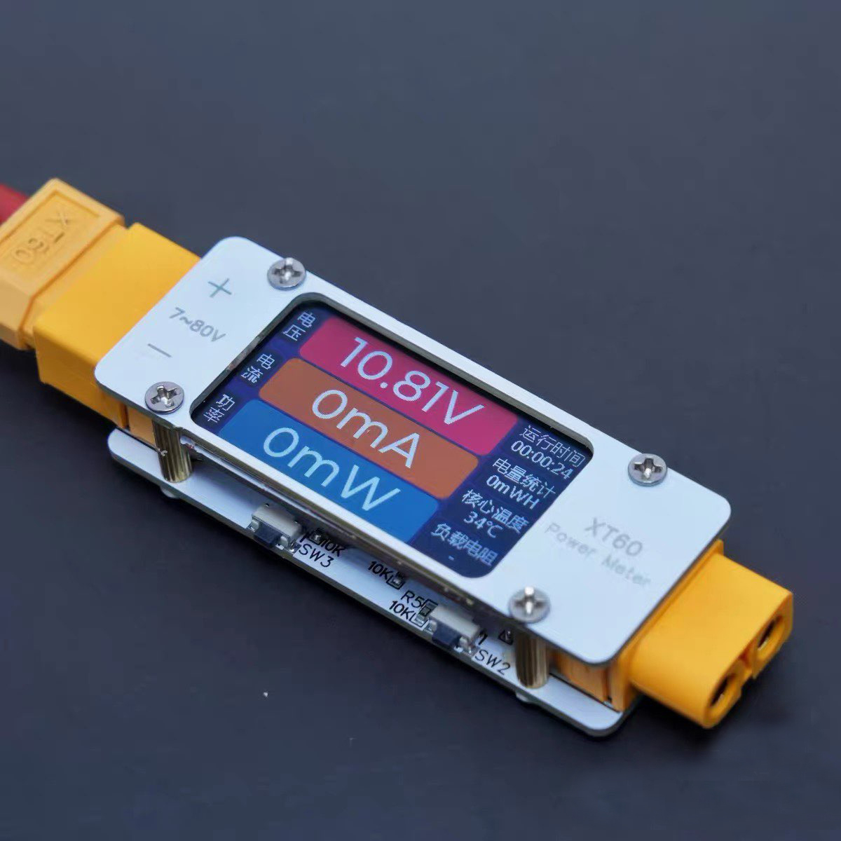 DC 7-80V 64A 双方向電力計 XT60 電圧電流ア - Drone Battery Alarm のレビューと価格