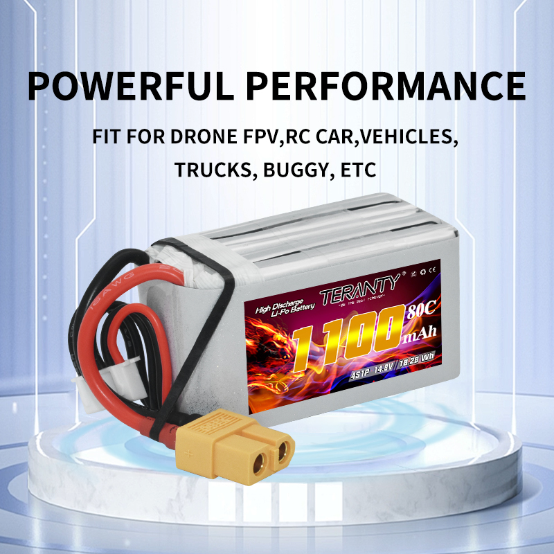 TERANTY 4S 1100mAh 80C/160C リポ - Drone Battery 4S のレビューと価格
