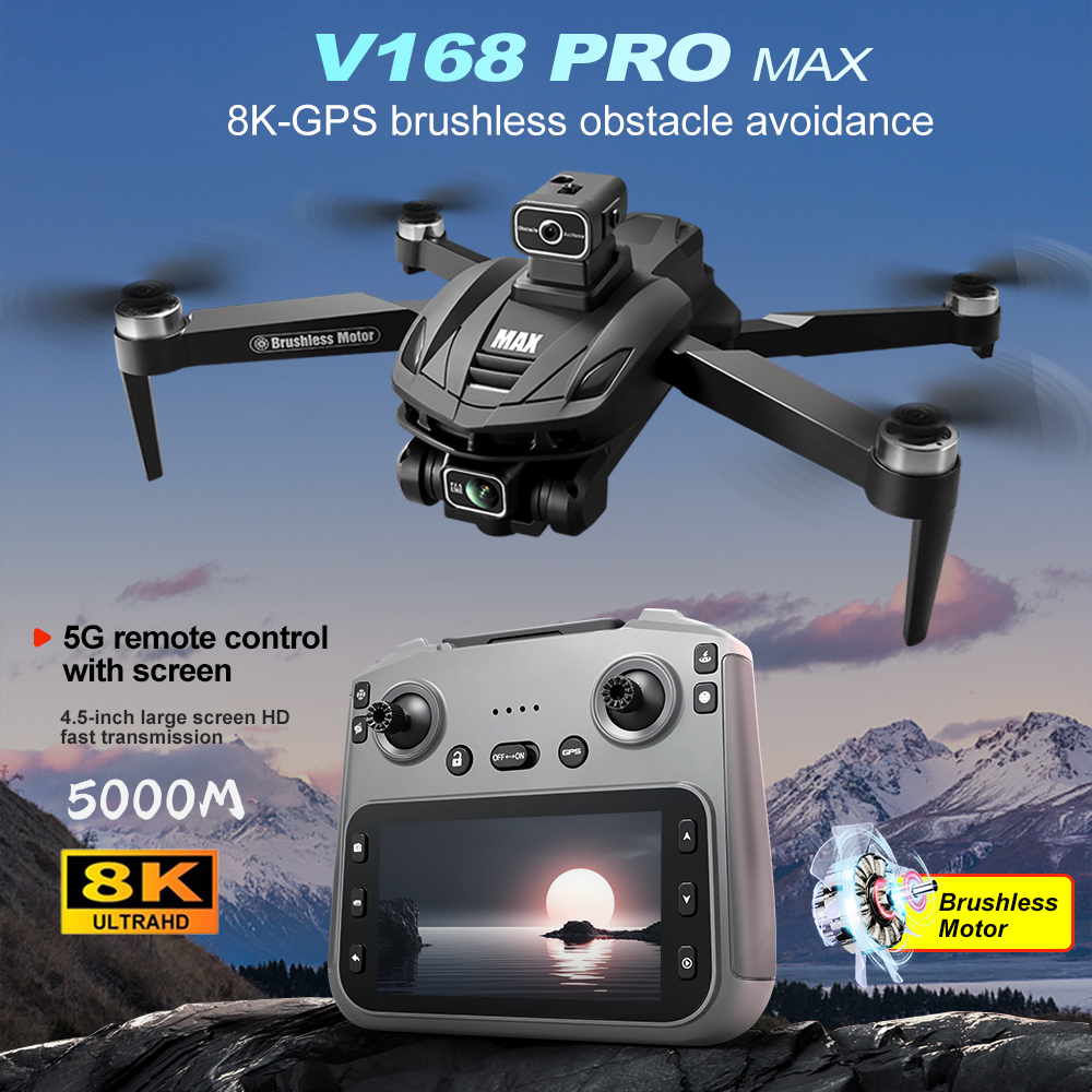 V168 PRO Max GPS ドローン 8K プロフェッ - Drone Battery Box のレビューと価格