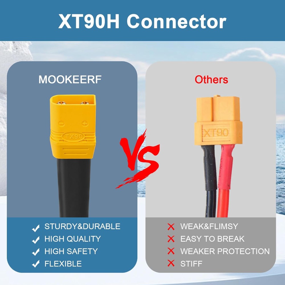 XT90-Oリング端子ケーブル 10AWG XT90Hオス- - Drone Battery Connector のレビューと価格