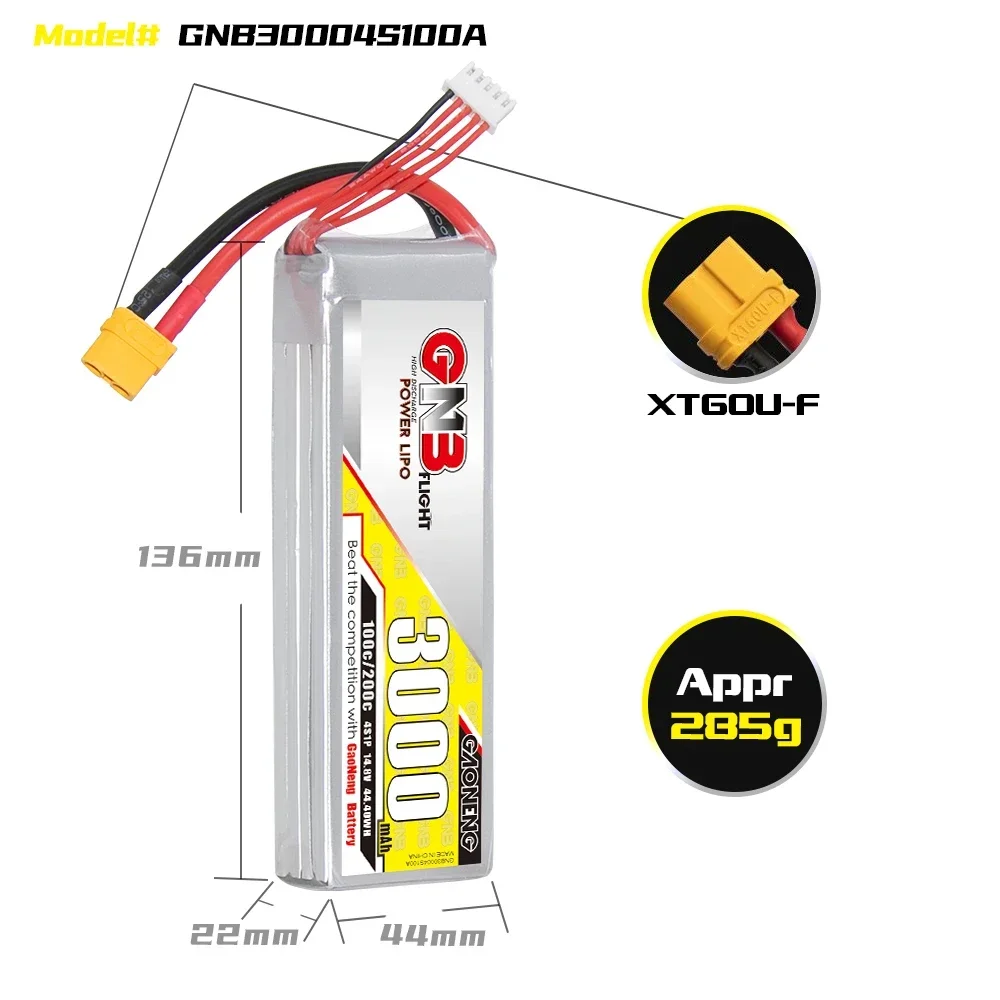 GAONENG GNB 3000mAh 4S 100C 20 - Drone Battery 4S のレビューと価格