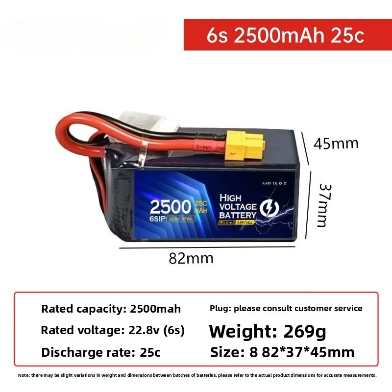 DUPU 6s 2500mAh 高電圧バージョンリチウム電池 - Drone Battery High Voltage のレビューと価格