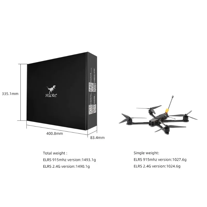 HGLRC MY10 長距離FPVドローン 6Sアナログクア - Drone Battery 6S のレビューと価格
