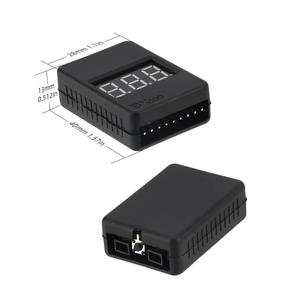 BX100 1-8S リポバッテリー電圧テスター 低電圧ブザ - Drone Battery Voltage Checker のレビューと価格