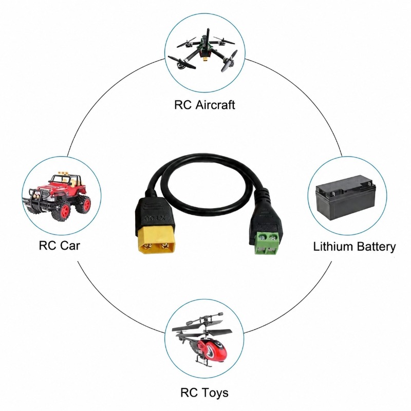 XT60コネクタ オス-メス 2ピンネジ式端子台アダプターケ - Drone Battery Lipo のレビューと価格
