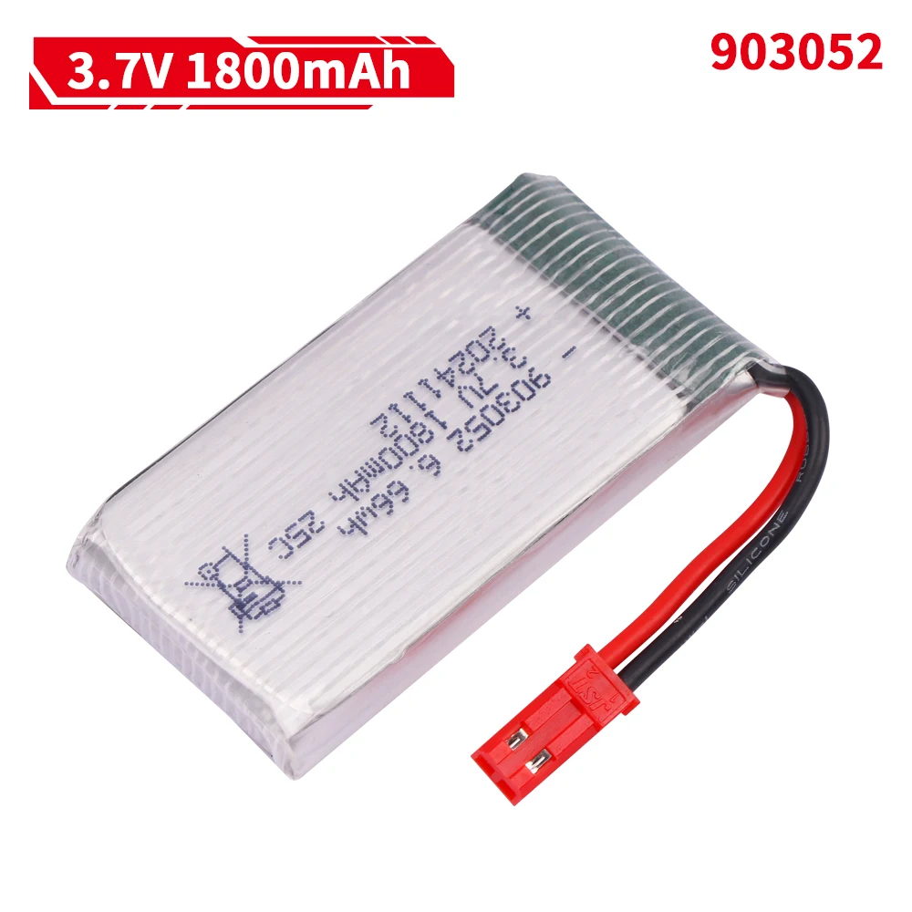3.7V 1800mAh 903052リポバッテリー XH4 - Drone Battery Charger のレビューと価格