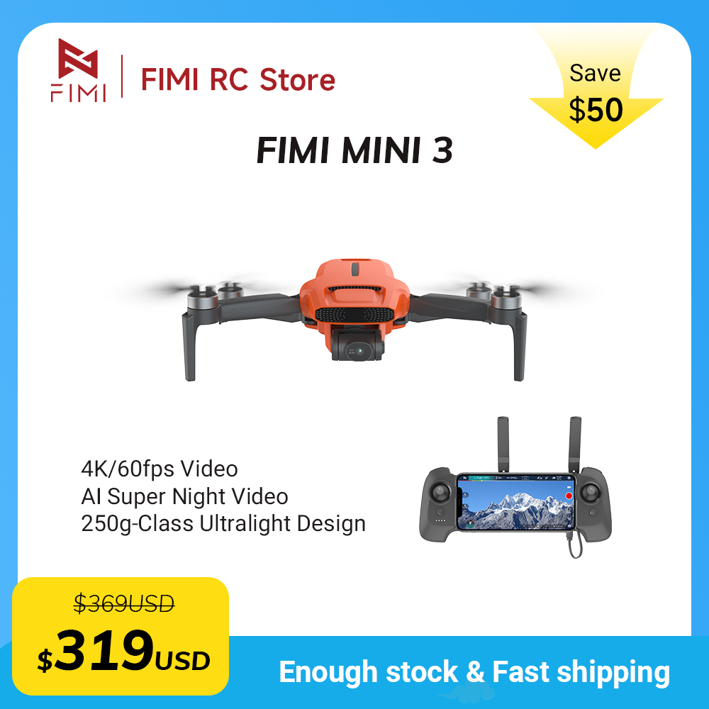 FIMI MINI 3 カメラドローン 4K 60fps 9 - Drone Battery Smart のレビューと価格