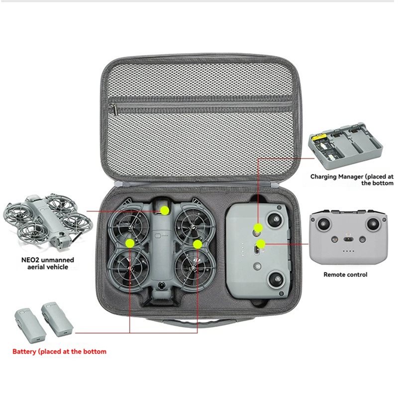 DJI Neo 2ドローン本体用保護ケース、DJI Neo  - Drone Battery Bag のレビューと価格