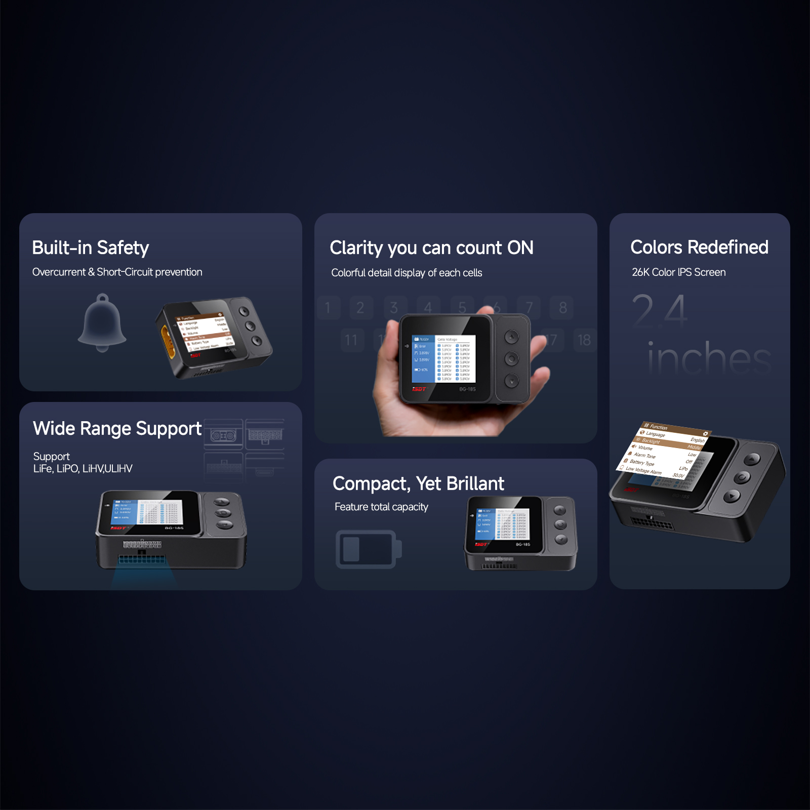 ISDT BG-18S スマートバッテリーチェッカー 4-1 - Drone Battery Voltage Checker のレビューと価格