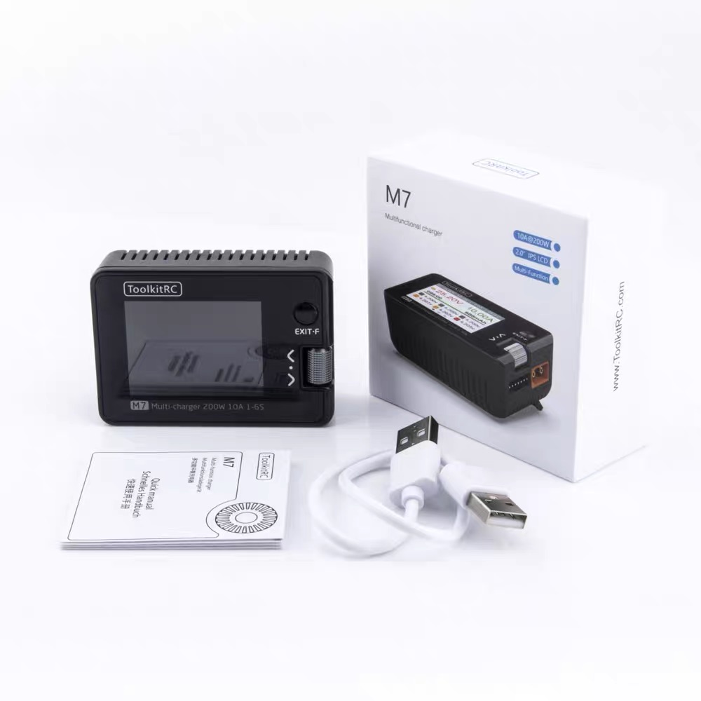 ToolkitRC M7 200W 10A DC 充電器エク - Drone Battery Voltage Checker のレビューと価格