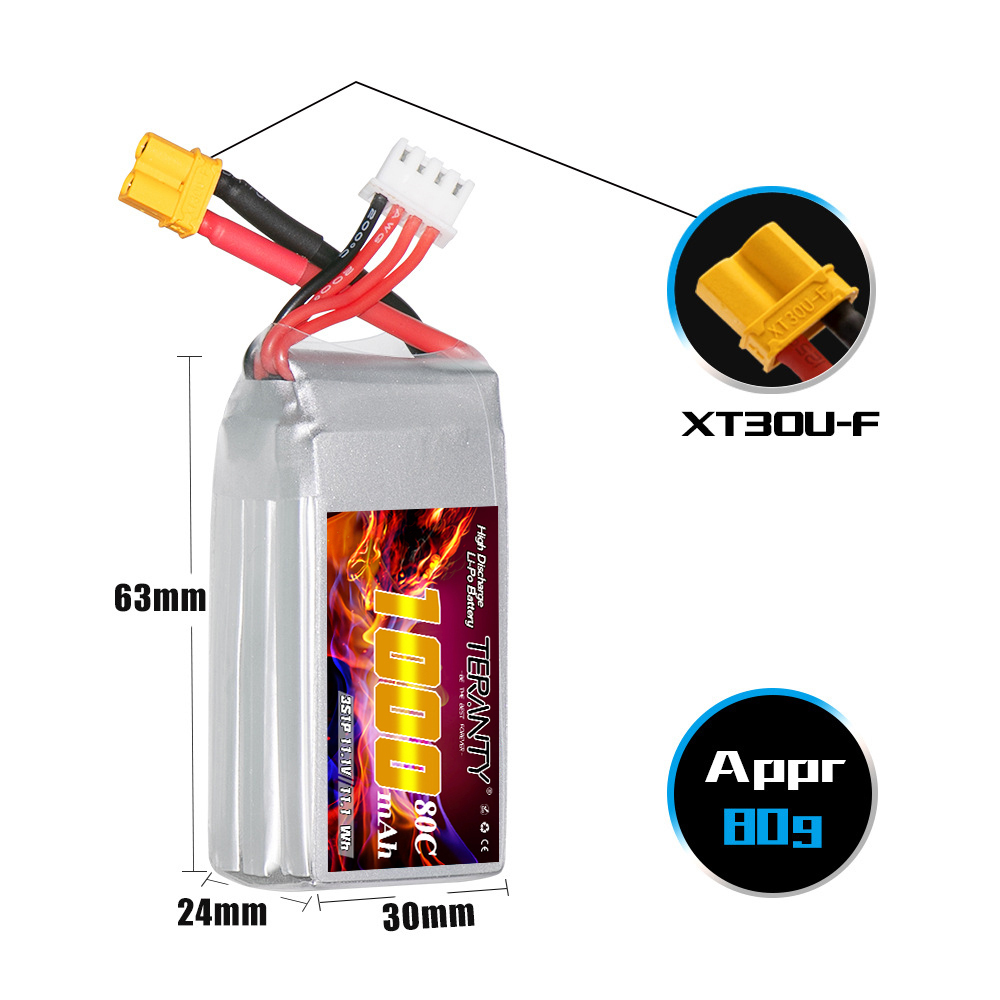 TERANTY 3S 11.1V 80C/160C 1000 - Drone Battery 3S のレビューと価格