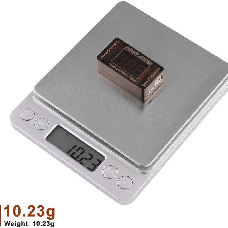 AOKoda AOK-041 1S LiPoバッテリー電圧チ - Drone Battery Voltage Checker のレビューと価格